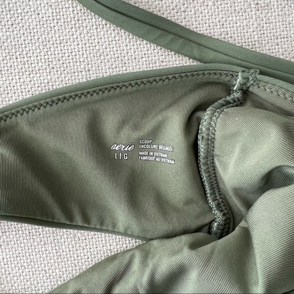 AERIE Olive Scoop Neck Top High Waist Bikini - Picture 8 of 11